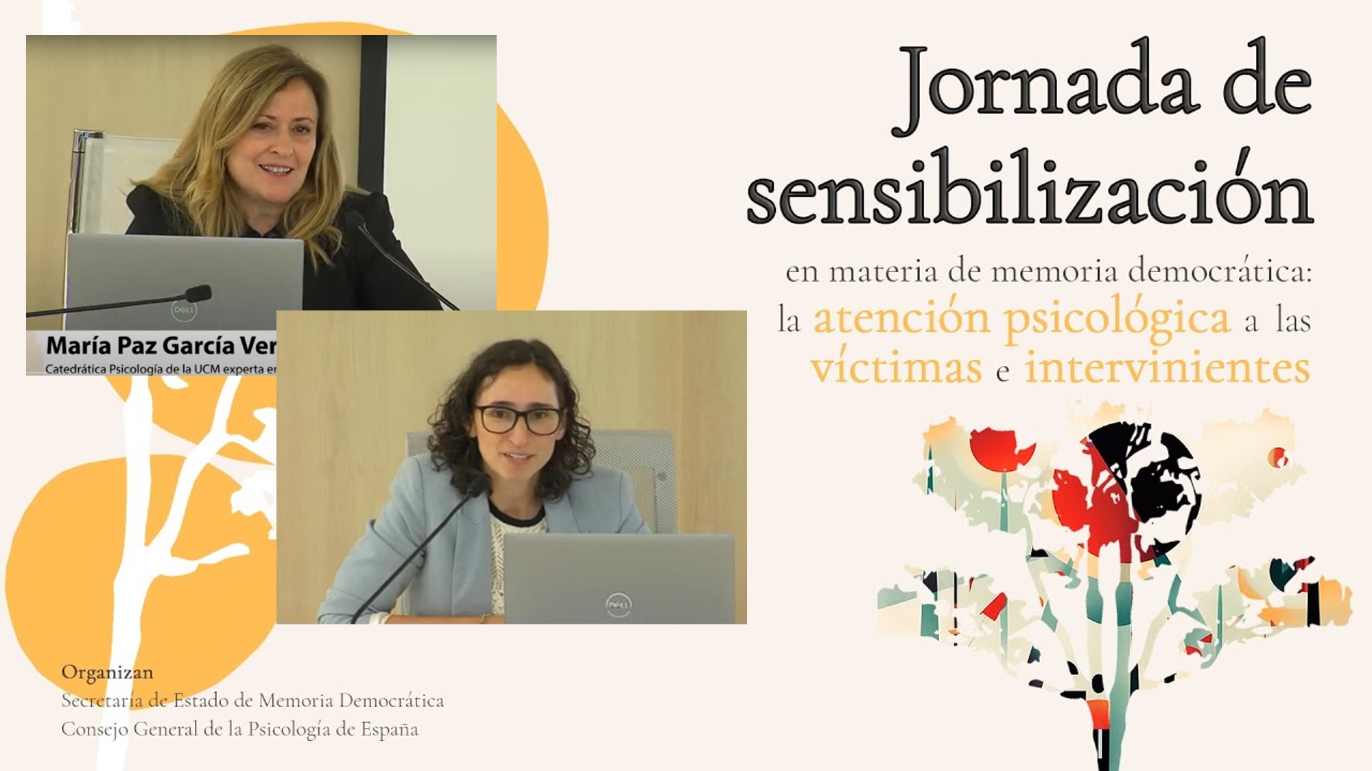 Las Prof.ª María Paz García-Vera y Noelia Morán participan en la Jornada de Sensibilización en Memoria Democrática: la Atención Psicológica a las Víctimas e Intervinientes
